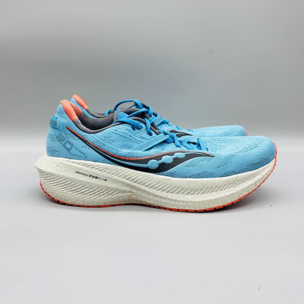 Saucony Shoes Womens 9 Blue Triumph 20 PWRRUN+ Road Running Athletic Sneakers‎